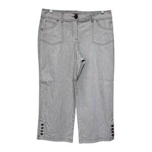 Style Co. Capri Pants Womens Size 10 Black White NWT